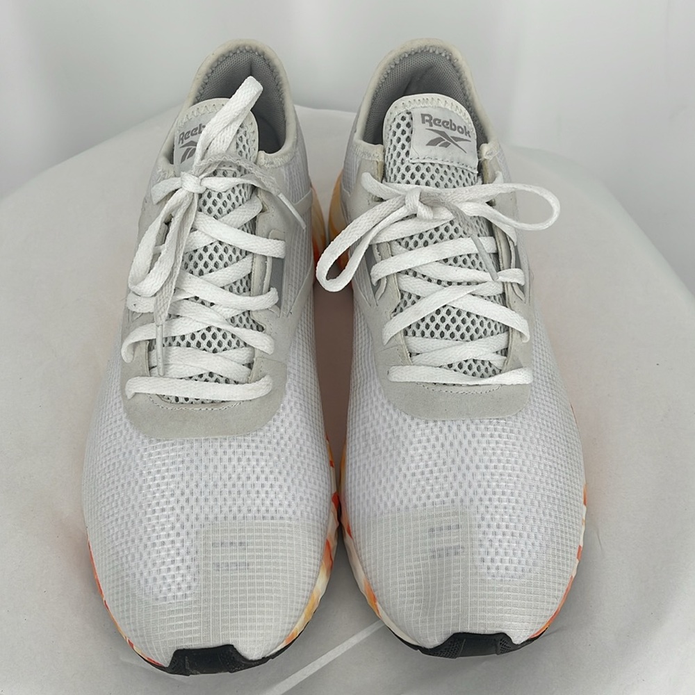 Reebok Flashfilm 3.0 High Vis Orange size 10 White with Orange soles - Picture 2 of 9
